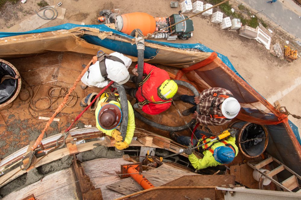 Pouring the concrete